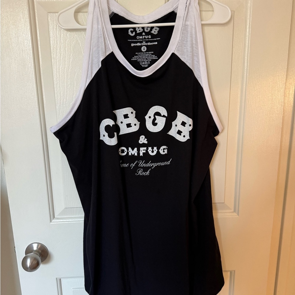 Torrid CBGB Black and White Tank Top